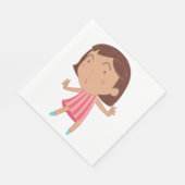 Serviette En Papier Cute Little Girl Papier serviettes (Coin)