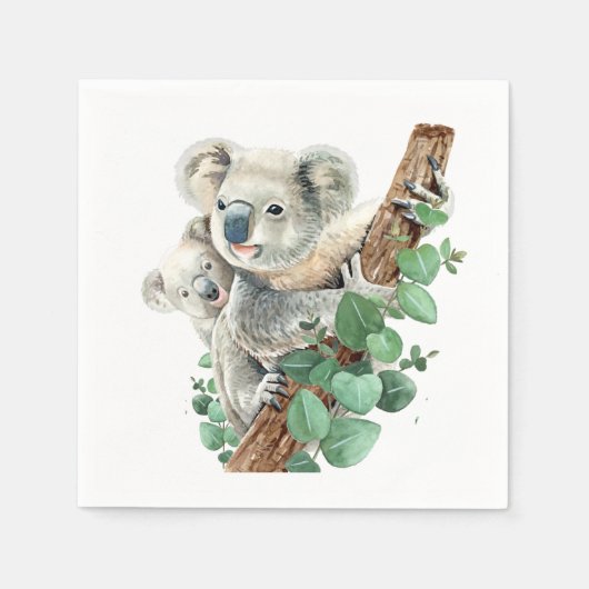 Serviette En Papier Cute Little Koala Oear Australian Animal Art (Devant)