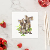 Serviette En Papier Cute Little Koala Oear Australian Animal Art (En situation)