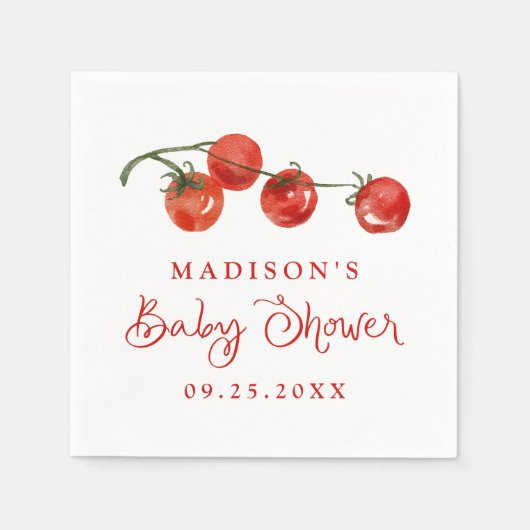 Serviette En Papier Cute Little Tomato Baby Shower (Devant)
