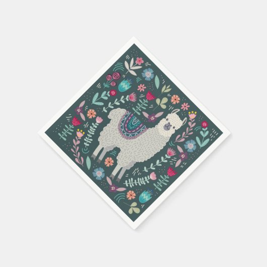 Serviette En Papier Cute Llama (Coin)