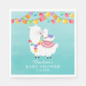 Serviette En Papier Cute Llama Mama Baby shower Papier (Devant)