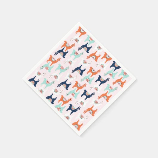 Serviette En Papier Cute Llama Papier serviettes (Coin)