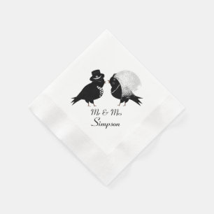 Serviette En Papier Cute M. et M. Inséparables Mariée et Salle