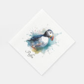 Serviette En Papier Cute macaron en bleu aquarelle (Coin)