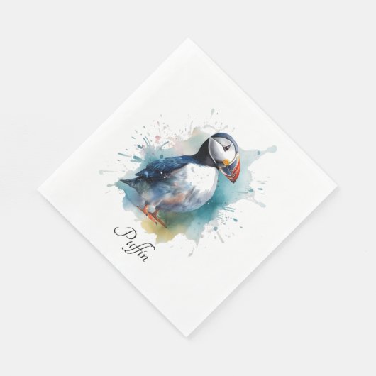 Serviette En Papier Cute macaron en bleu aquarelle (Coin)