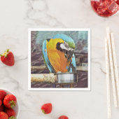 SERVIETTE EN PAPIER CUTE MACAW (En situation)