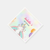 Serviette En Papier Cute Magical Rainbow Unicorn Bonne fête d'annivers (Coin)