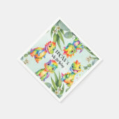 Serviette En Papier Cute Magique Rainbow Dinosaur Bonne fête d'anniver (Coin)