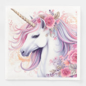 Serviette En Papier Cute Magique Unicorne (Devant)