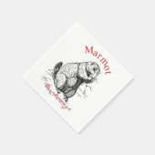 Serviette En Papier Cute Marmot Animal Thunder_Cove (Coin)