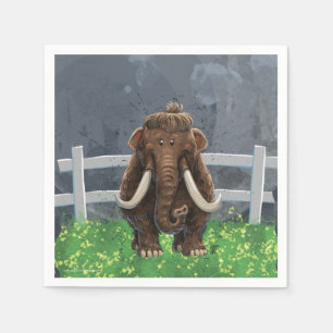 Serviette En Papier Cute Mastodon