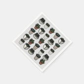Serviette En Papier Cute mini motif succulent (Coin)