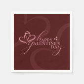 Serviette En Papier Cute Minimal Modern Chic Cream Script Galentine's  (Devant)