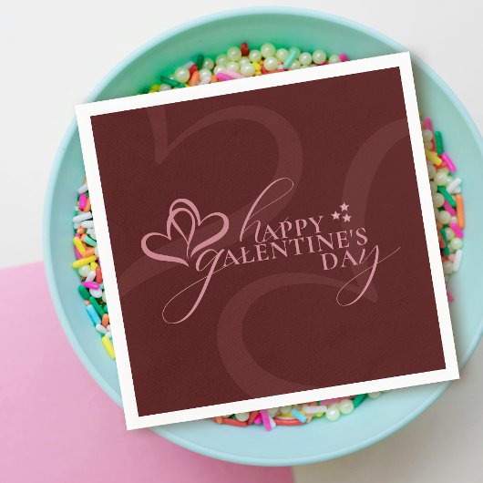 Serviette En Papier Cute Minimal Modern Chic Cream Script Galentine's 