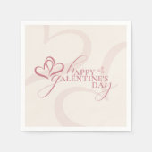 Serviette En Papier Cute Minimal Modern Pink Cream Script Galentine's  (Devant)