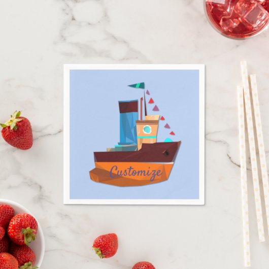 Serviette En Papier Cute Minuscule remorqueur Thunder-Cove (En situation)
