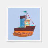 Serviette En Papier Cute Minuscule remorqueur Thunder-Cove (Devant)