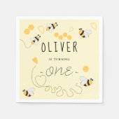 Serviette En Papier Cute Modern c’est tellement doux d’être le premier (Devant)