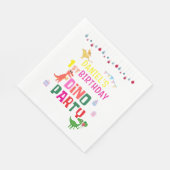 Serviette En Papier Cute Modern Dino Dinosaur fête d'anniversaire pour (Coin)