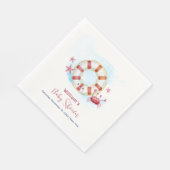 Serviette En Papier Cute moderne Crabe Nautique Baby shower d'étoiles  (Coin)