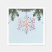 Serviette En Papier Cute Moderne Snowflakes hiver Baby shower mignon (Devant)