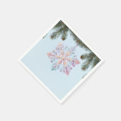 Serviette En Papier Cute Moderne Snowflakes hiver Baby shower mignon (Coin)