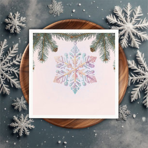 Serviette En Papier Cute Moderne Snowflakes hiver Baby shower mignon