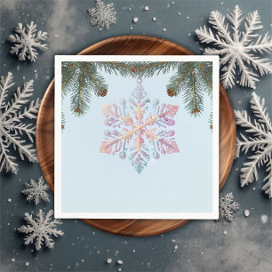 Serviette En Papier Cute Moderne Snowflakes hiver Baby shower mignon