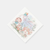 Serviette En Papier Cute Monkey Florals Nature Baby shower Pique-nique (Coin)