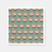 Serviette En Papier Cute Motif Cupcake rose (Devant)