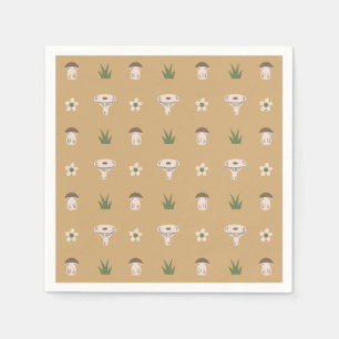 Serviette En Papier Cute Motif de champignons serviettes