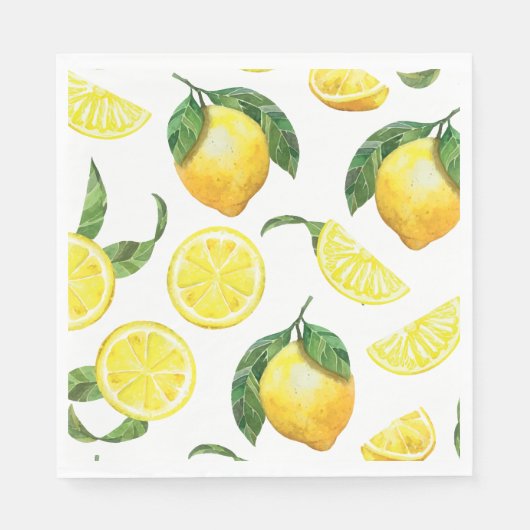 Serviette En Papier Cute Motif Lemon (Devant)
