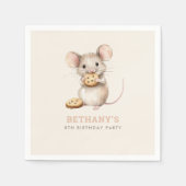 Serviette En Papier Cute Mouse and Cookies 5e anniversaire (Devant)