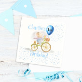 Serviette En Papier Cute Mouse Animal Bicyclette garçon 1er anniversai
