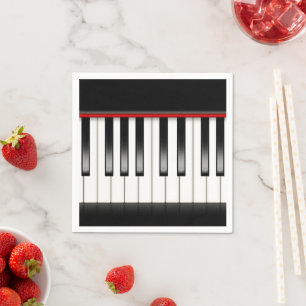 Serviette En Papier Cute Musique fun party Piano papier serviettes