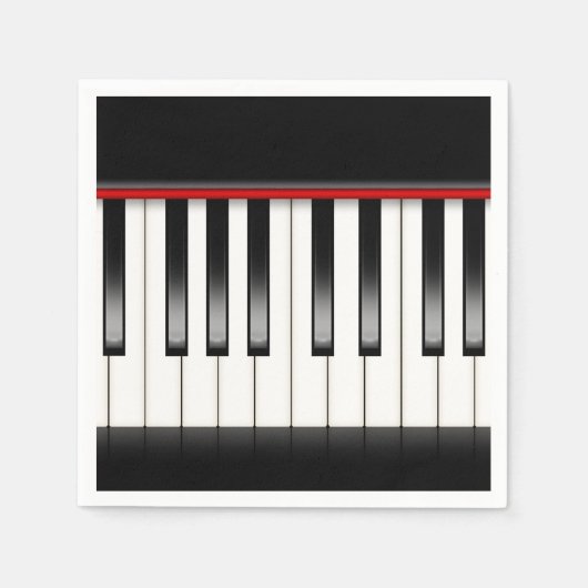 Serviette En Papier Cute Musique fun party Piano papier serviettes (Devant)