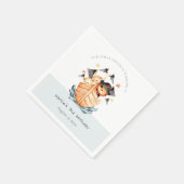 Serviette En Papier Cute Nautical Pirate Ship Lion Cub Anniversaire de (Coin)