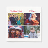 Serviette En Papier Cute Noël Famille Papier photo Napkins (Devant)