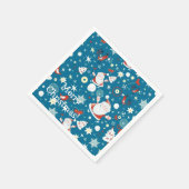 Serviette En Papier Cute Noël Père Noël Motif serviettes (Coin)