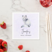 Serviette En Papier Cute Nordic Fox avec Floral Markings Event (En situation)