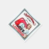 Serviette En Papier Cute Nurse Pinup_ Love (Coin)