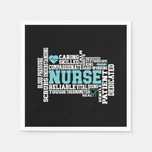 Serviette En Papier Cute Nurse RN LVN École de soins infirmiers Médi