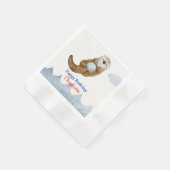 Serviette En Papier Cute Ocean Otter Scallops fête d'anniversaire (Coin)