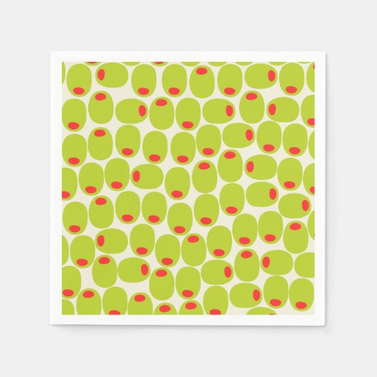 Serviette En Papier Cute Olives Papier serviettes (Devant)