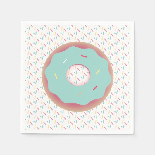 Serviette En Papier Cute Ombre Donuts Sprinkles (Devant)