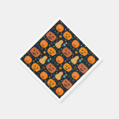 Serviette En Papier Cute Orange Jack-o'-lantern Citrouille Halloween (Coin)