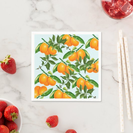Serviette En Papier Cute Oranges Papier serviettes (En situation)