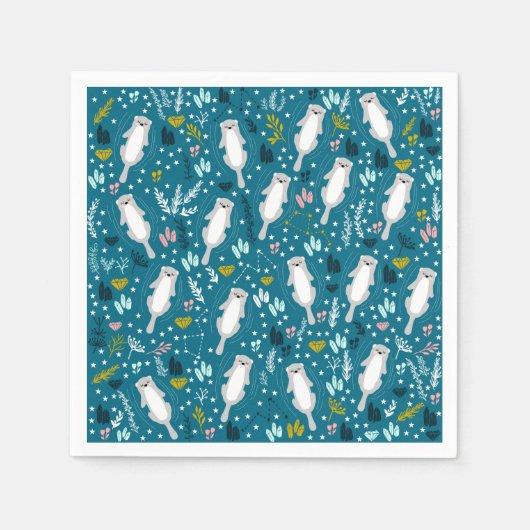 Serviette En Papier Cute Otter Papier serviettes (Devant)