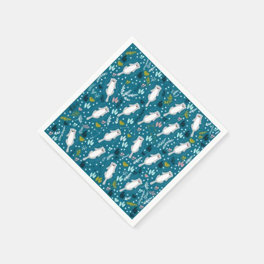 Serviette En Papier Cute Otter Papier serviettes (Coin)